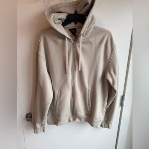 H&M Men's Zip-Up Beige Sweater